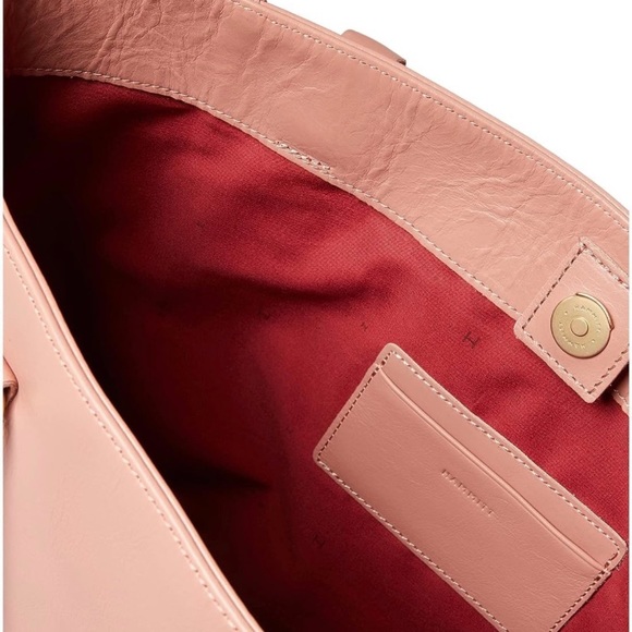 Borsa Tote Hammitt Andersen In Pelle Marrone Chiaro Breeze Block - Nuova Con Etichette - Foto 5